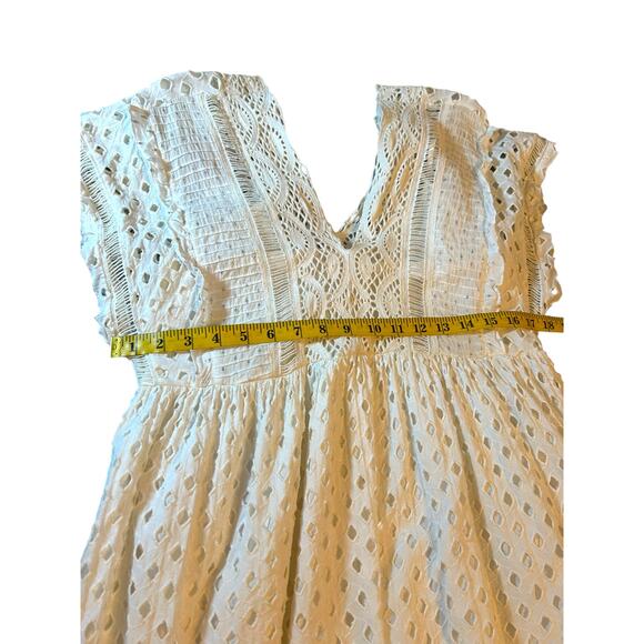 Forever That Girl White Eyelet Dress - Size S - Picture 8 of 15